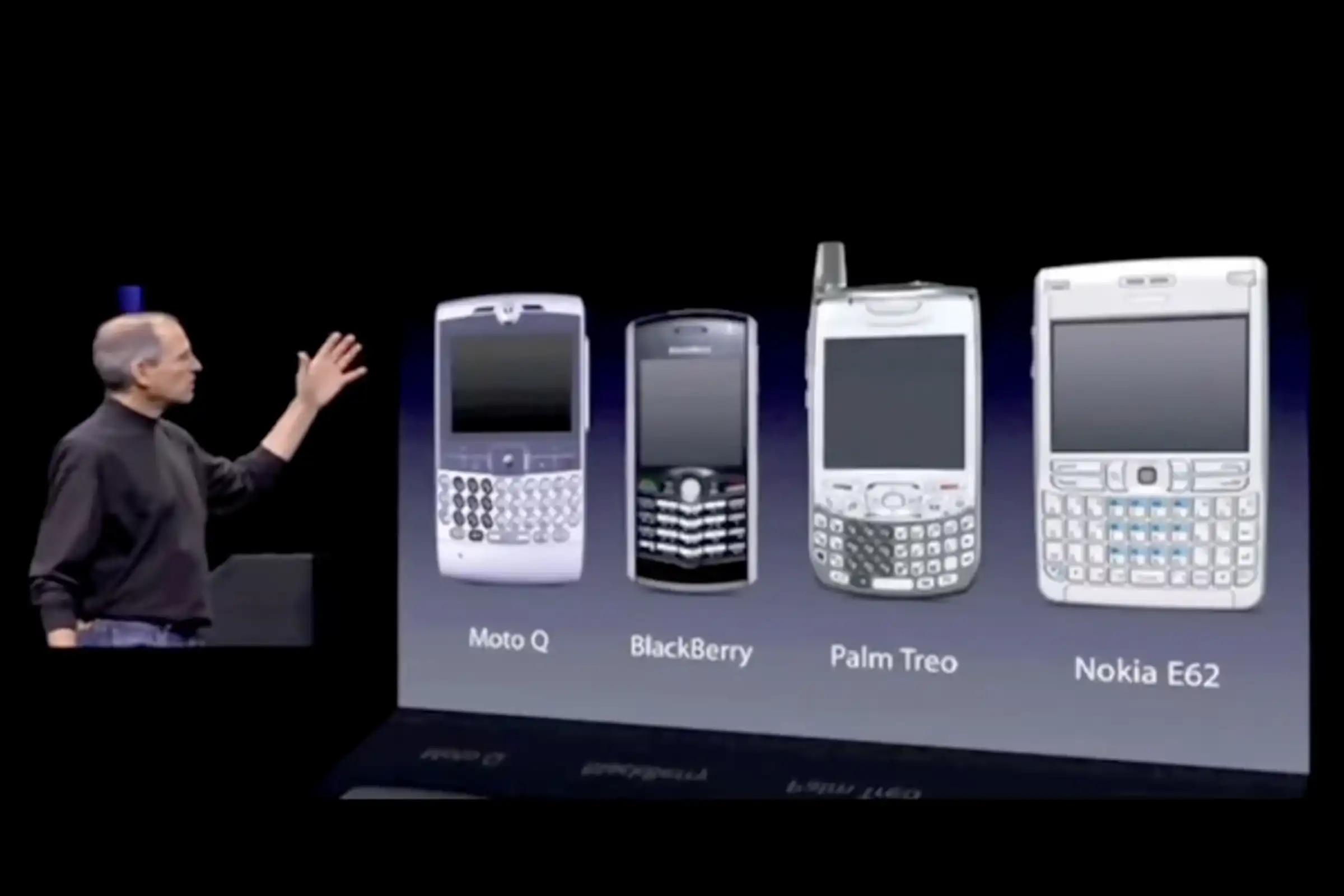 Steve Jobs apresenta concorrentes do iPhone original